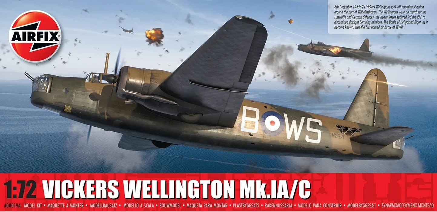 AIRFIX Models 8019 1/72 Vickers Wellington Mk IA/C RAF Bomber Aircraft Kit