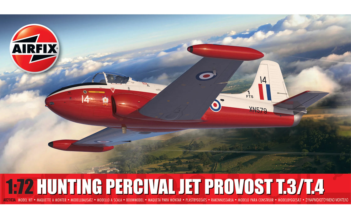 AIRFIX Models A02103A 1/72 Hunting Percival Jet Provost T.3/T.4 Model Aircraft Kit