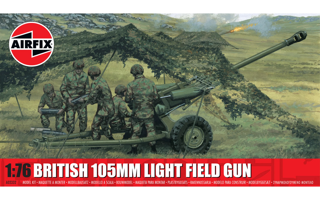 AIRFIX Models A02332 1/76 British 105mm Light Field Gun Model Kit
