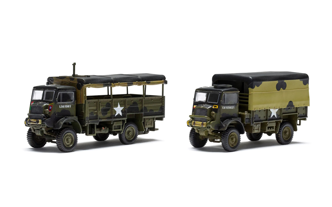 AIRFIX Models A03306A 1/76 WWII 3-Ton G.S. And Troop Trucks Model Kit