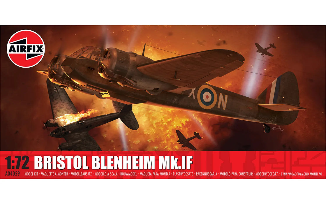 AIRFIX Models A04059 1/72 Bristol Blenheim Mk.IF Bomber Model Aircraft Kit