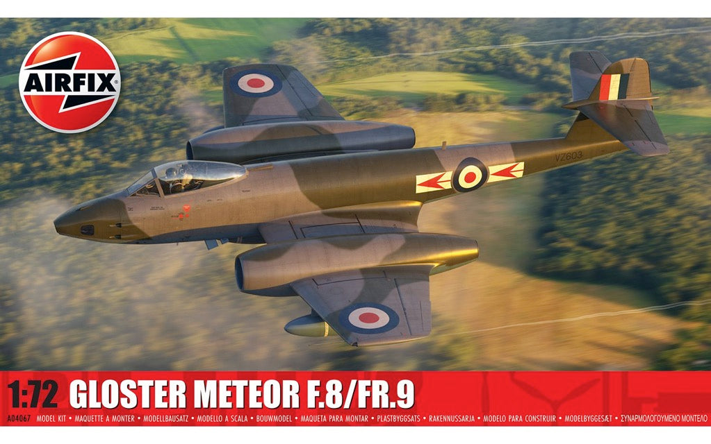 AIRFIX Models A04067 1/72 Gloster Meteor F.8/FR.9 Jet Model Aircraft Kit
