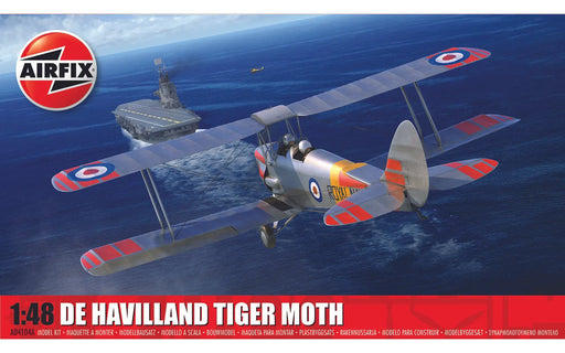AIRFIX Models A04104A 1/48 De Havilland Tiger Moth Bi-Plane Model Aircraft Kit