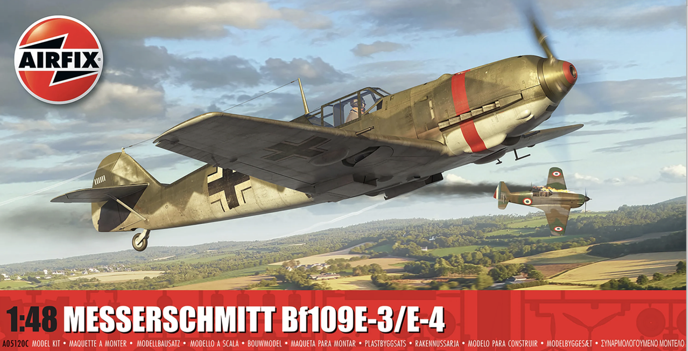 AIRFIX Models A05120C 1/48 Messerschmitt Bf109E-3/E-4 Model Aircraft Kit
