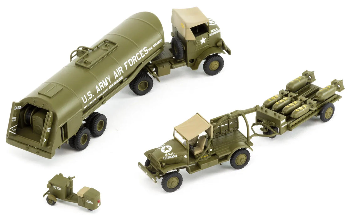 AIRFIX Models A06304 1/72 WWII USAAF Bomber Re-Supply Vehicle Set Model Kit