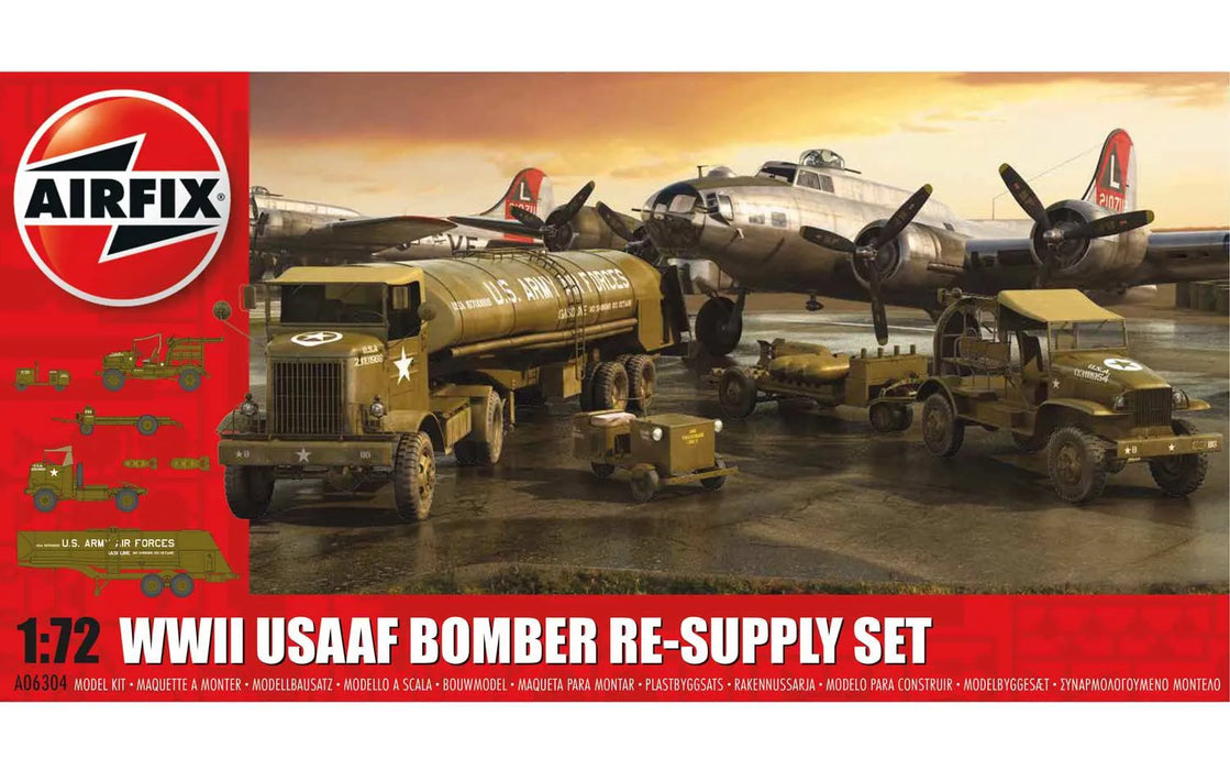 AIRFIX Models A06304 1/72 WWII USAAF Bomber Re-Supply Vehicle Set Model Kit