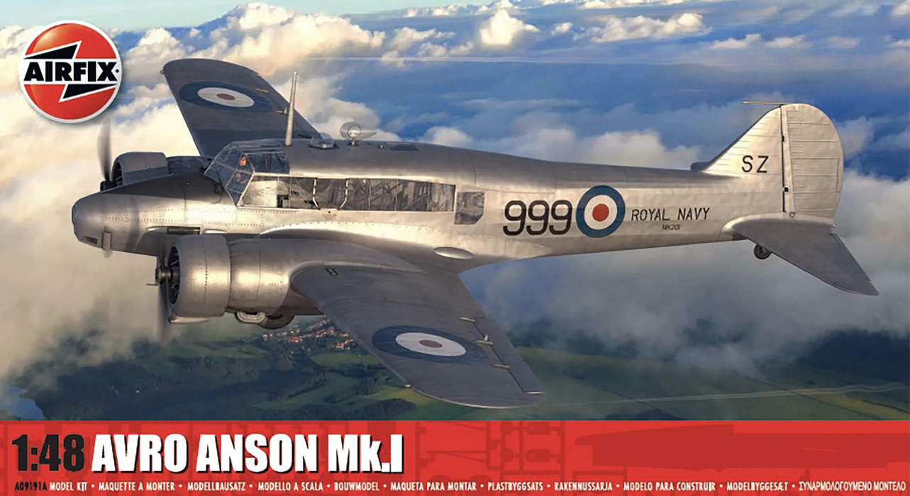 AIRFIX Models A09191A 1/48 Avro Anson Mk.I Model Aircraft Kit