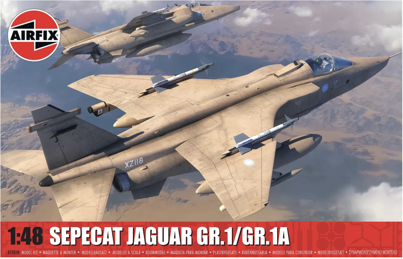 AIRFIX Models A11010 1/48 SEPECAT Jaguar GR.1/GR.1A Model Aircraft Kit