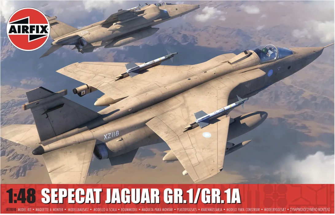 AIRFIX Models A11010 1/48 SEPECAT Jaguar GR.1/GR.1A Model Aircraft Kit