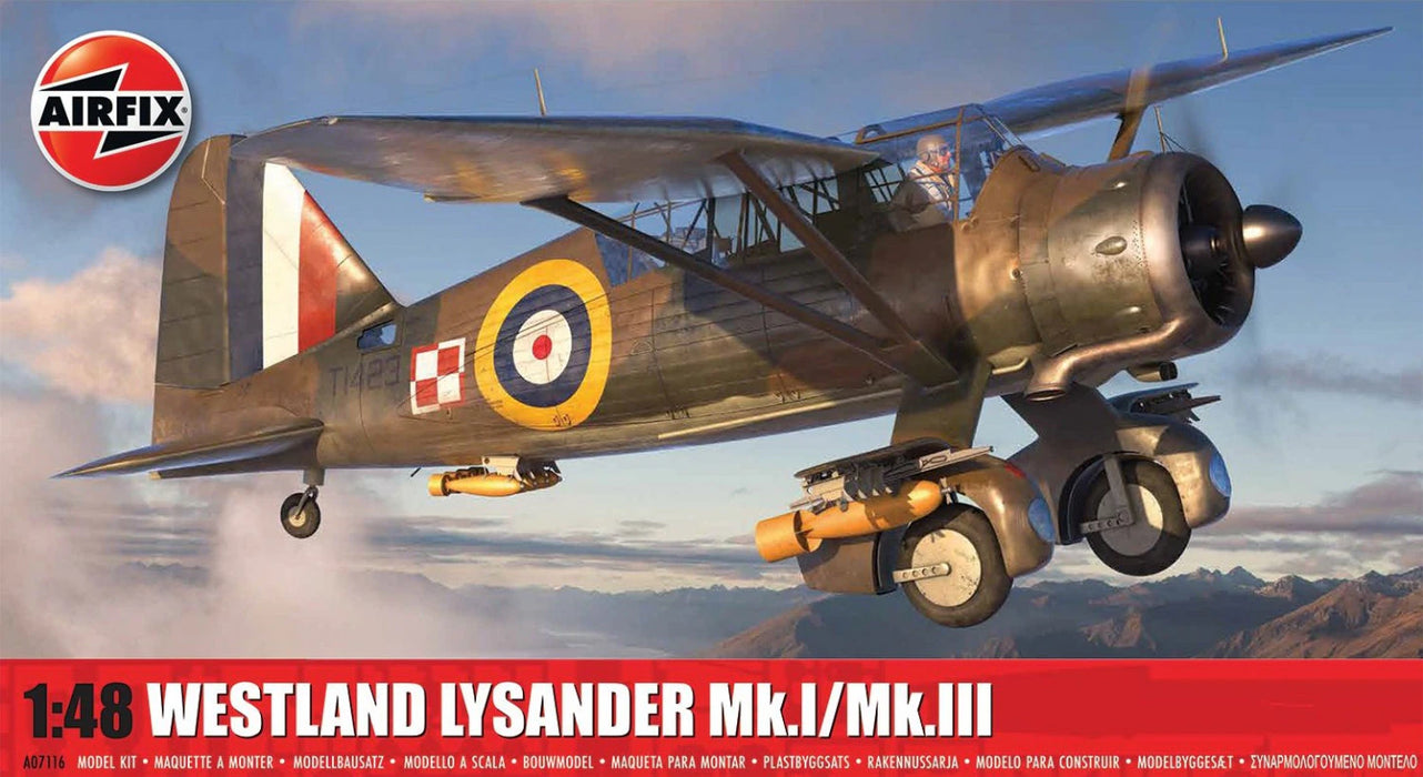 AIRFIX Models A07116 1/48 Westland Lysander Mk.I/Mk.III Model Aircraft Kit