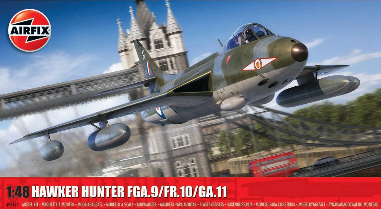 AIRFIX Models A09192 1/48 Hawker Hunter FGA9 FR10 GA11 Model Aircraft Kit