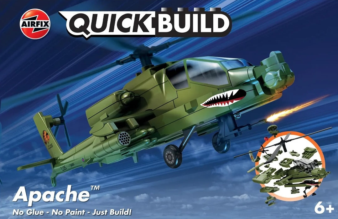 AIRFIX Models J6004 Quick Build Apache Helicopter (Snap)
