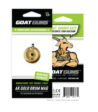 Goat Guns 1:3 Scale Gold Drum Mag for AK47 Models