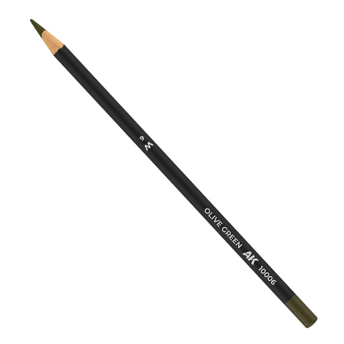 AK Interactive 10006 Weathering Pencils - Olive Green (Box of 5)