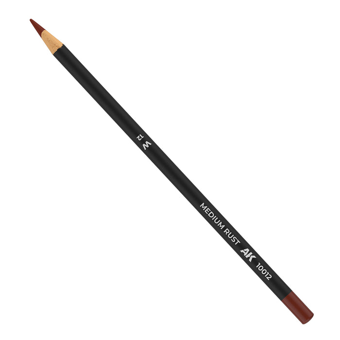 AK Interactive 10012 Weathering Pencils - Medium Rust (Box of 5)