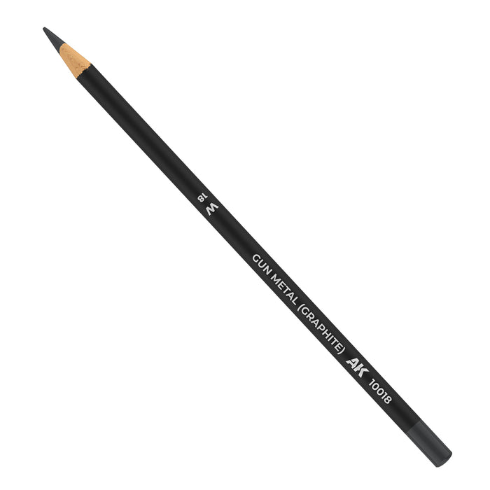 AK Interactive 10018 Weathering Pencils - Gun Metal (Graphite) (Box of 5)