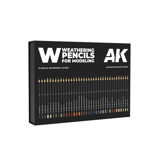 AK Interactive 10047 Weathering Pencils - Watercolor Deluxe Edition Box Set (37 Colors)