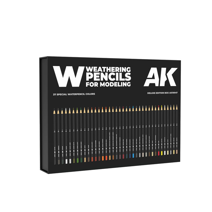 AK Interactive 10047 Weathering Pencils - Watercolor Deluxe Edition Box Set (37 Colors)