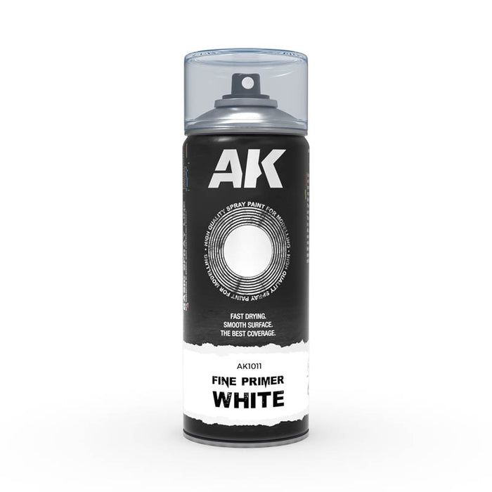AK Interactive 1011 Fine White Primer Lacquer Spray 400ml