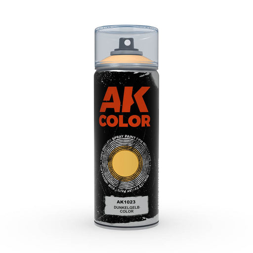 AK Interactive 1023 Dark Yellow (Dunkelgelb) Lacquer Spray 150ml