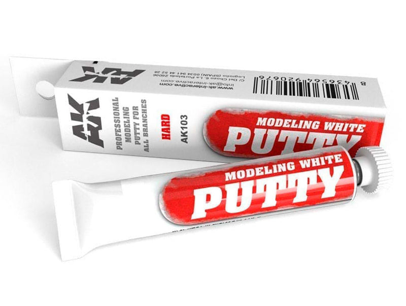 AK Interactive 103 White Acrylic Modeling Hard Putty 20ml Tube