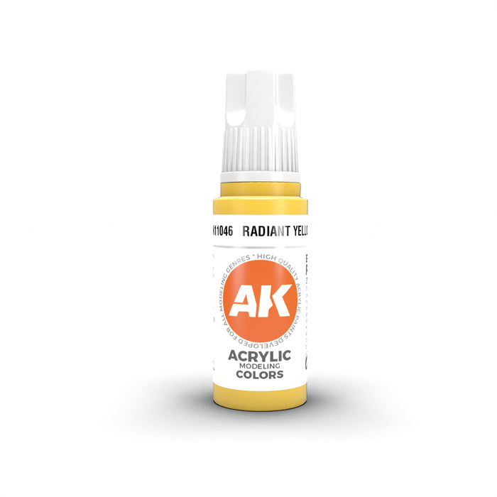 AK Interactive 11046 Radiant Yellow 3G Acrylic Paint 17ml Bottle