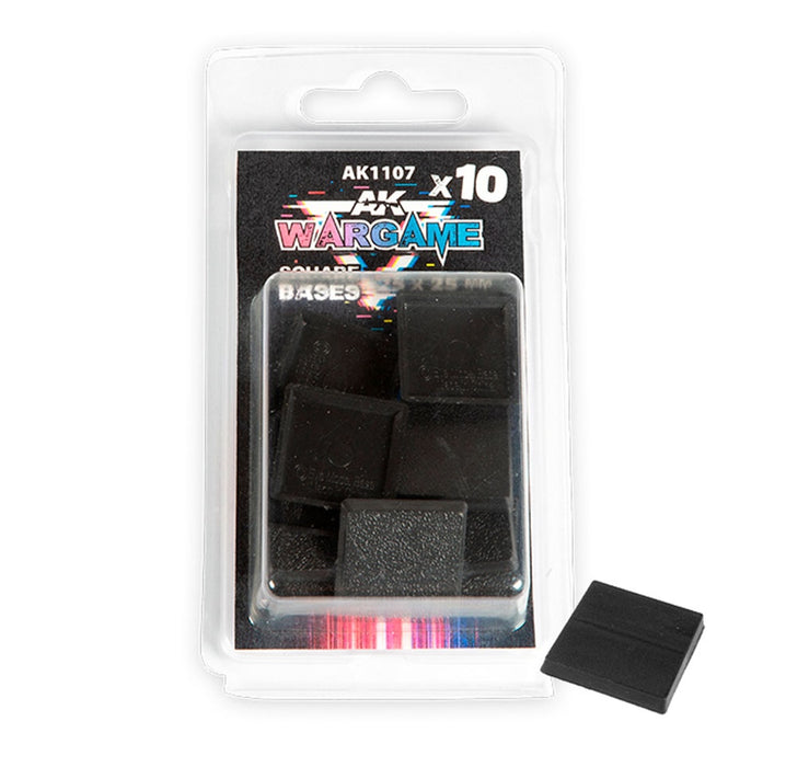 AK Interactive 1107 Wargame: Square Base 25x25mm (10 Pack)