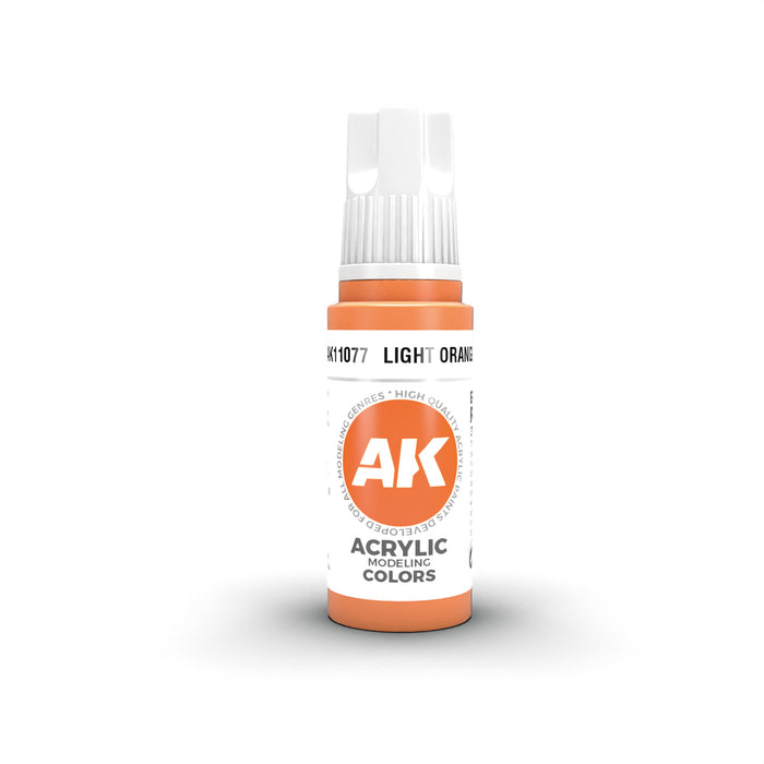 AK Interactive 11077 Light Orange 3G Acrylic Paint 17ml Bottle