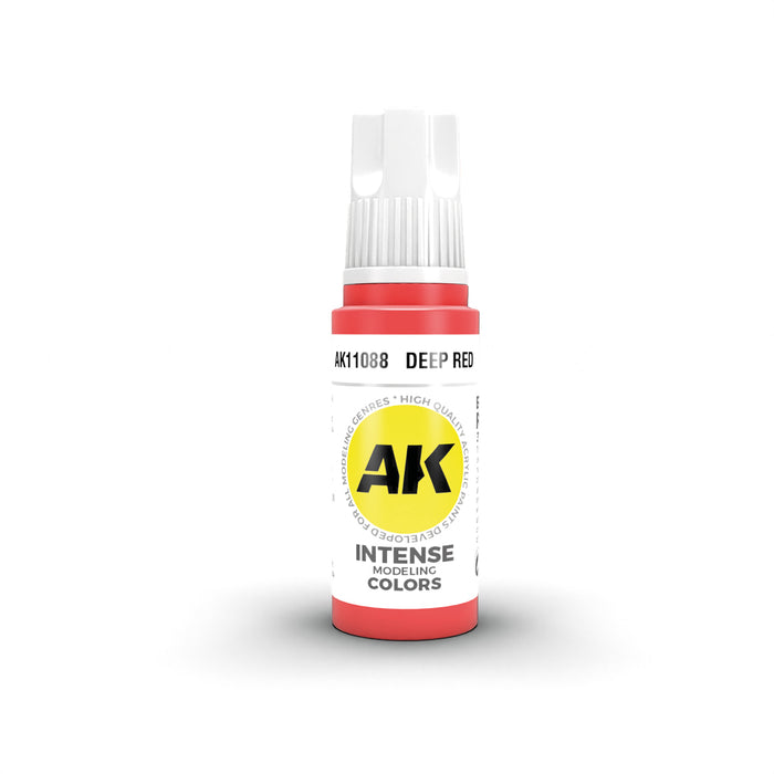 AK Interactive 11088 Deep Red Intense 3G Acrylic Paint 17ml Bottle