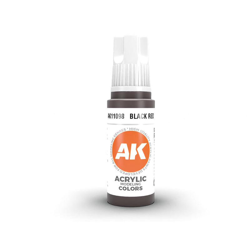 AK Interactive 11098 Black Red 3G Acrylic Paint 17ml Bottle
