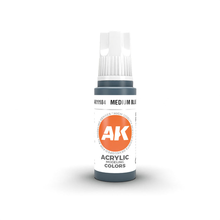 AK Interactive 11184 Medium Blue 3G Acrylic Paint 17ml Bottle