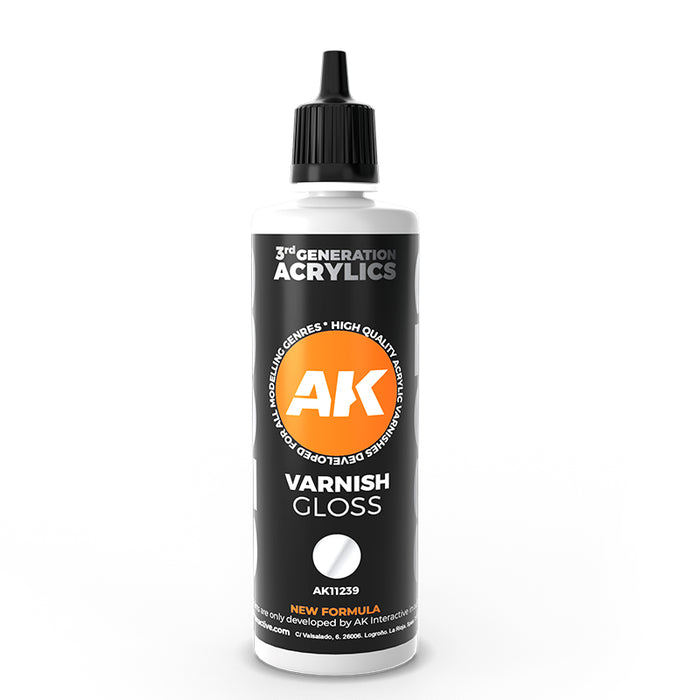 AK Interactive 11239 Gloss 3G Acrylic Varnish 100ml Bottle