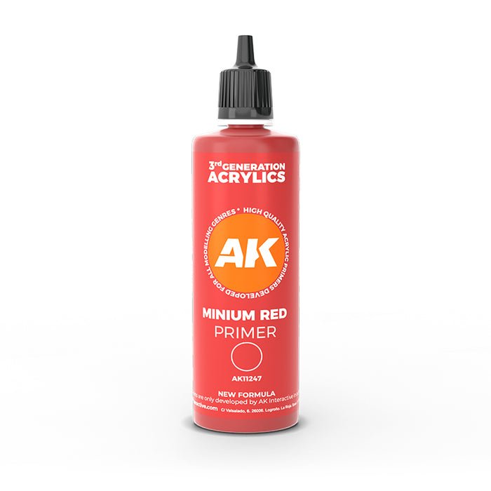 AK Interactive 11247 Minium Red 3G Acrylic Primer 100ml Bottle