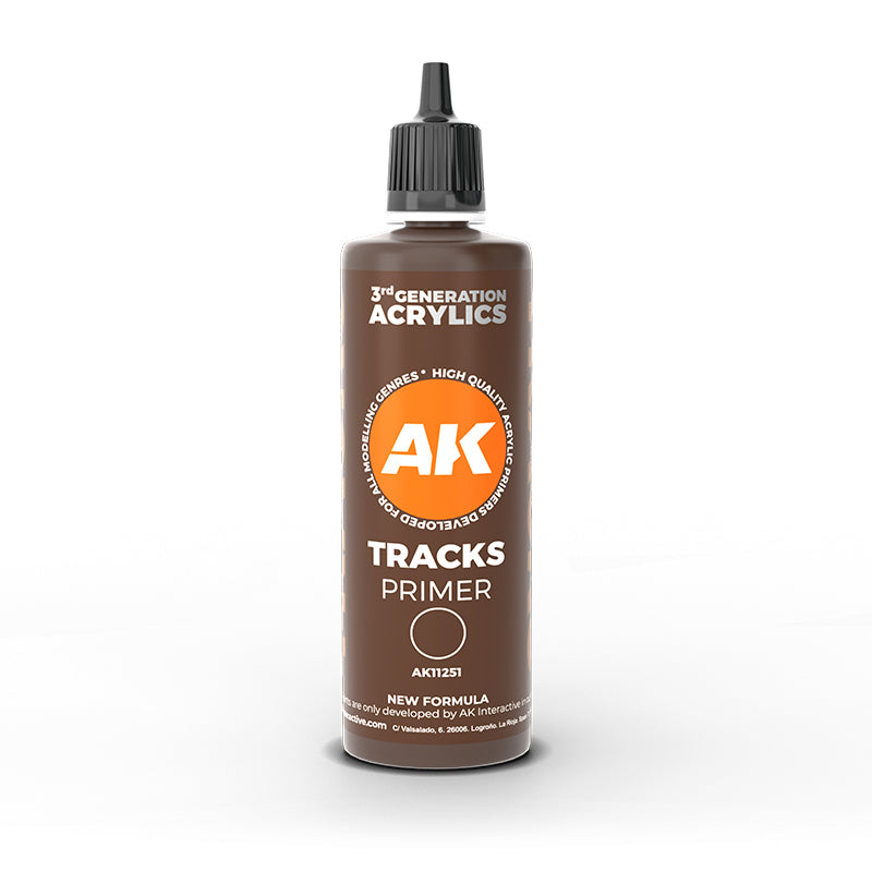 AK Interactive 11251 Tracks 3G Acrylic Primer 100ml Bottle