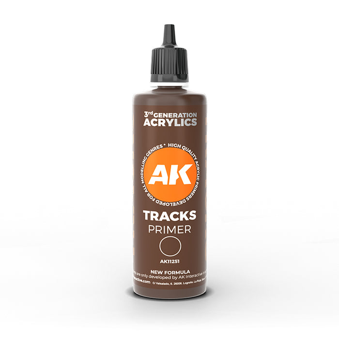 AK Interactive 11251 Tracks 3G Acrylic Primer 100ml Bottle