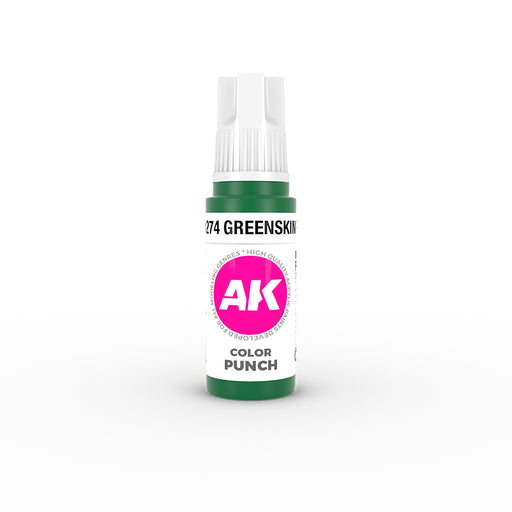 AK Interactive 11274 Color Punch: Greenskin Punch 3G Acrylic Paint 17ml Bottle