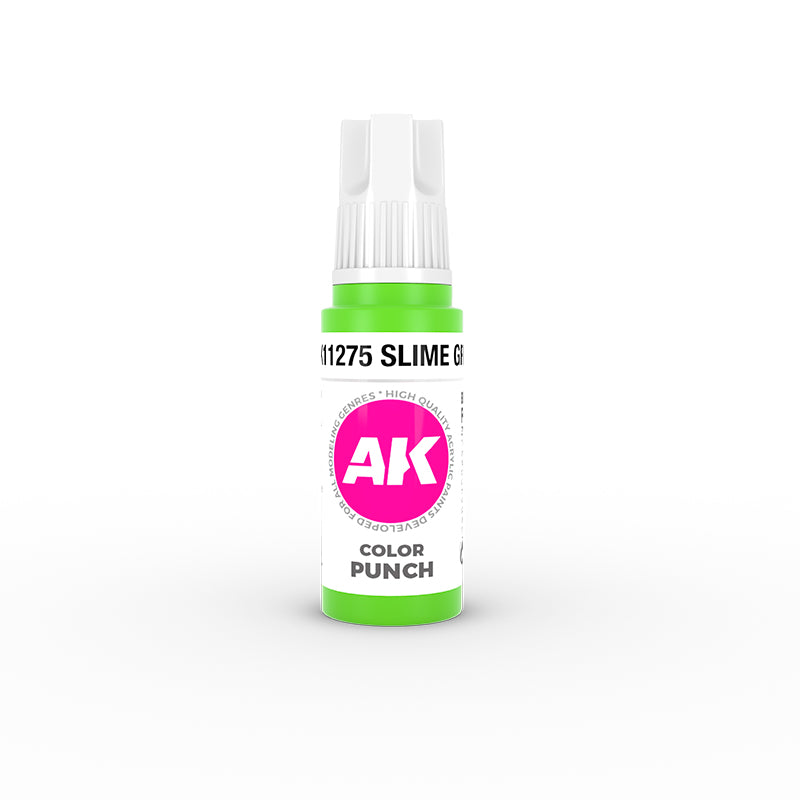 AK Interactive 11275 Color Punch: Slime Green 3G Acrylic Paint 17ml Bottle
