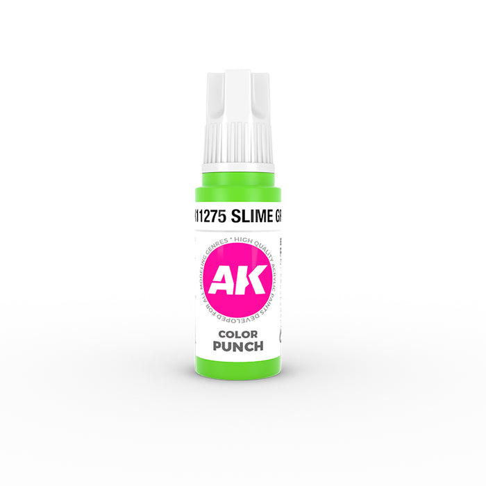AK Interactive 11275 Color Punch: Slime Green 3G Acrylic Paint 17ml Bottle