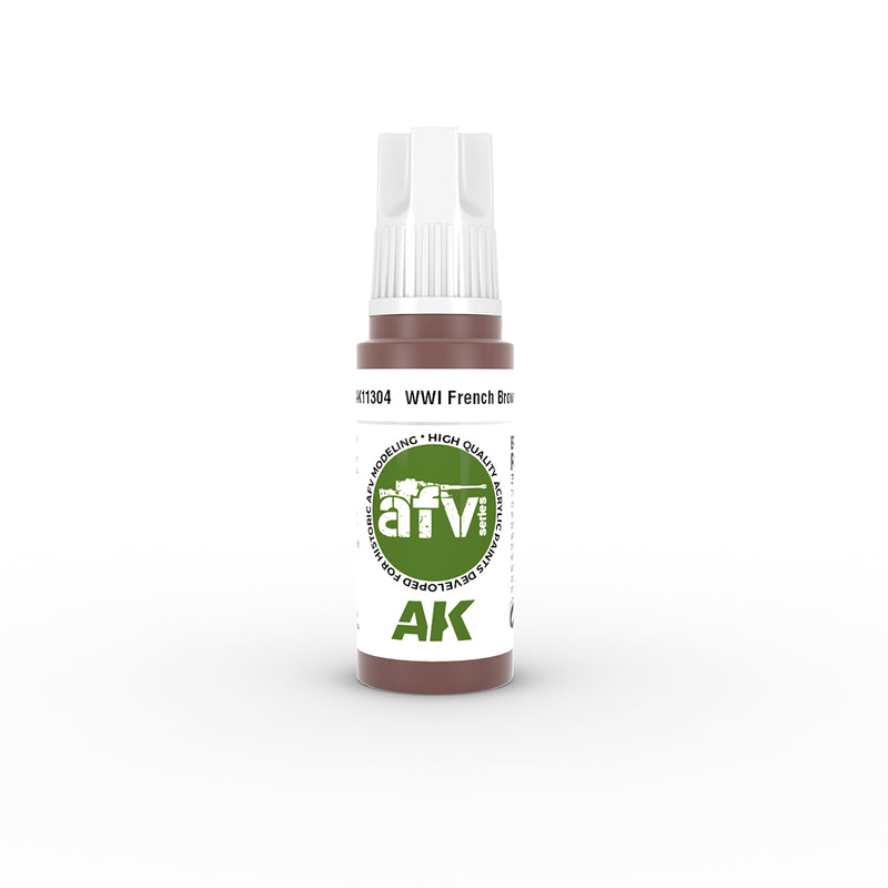 AK Interactive 11304 AFV Series: WWI French Brown 3G Acrylic Paint 17ml Bottle