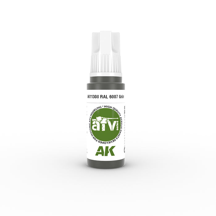 AK Interactive 11308 AFV Series: Green RAL6007 3G Acrylic Paint 17ml Bottle