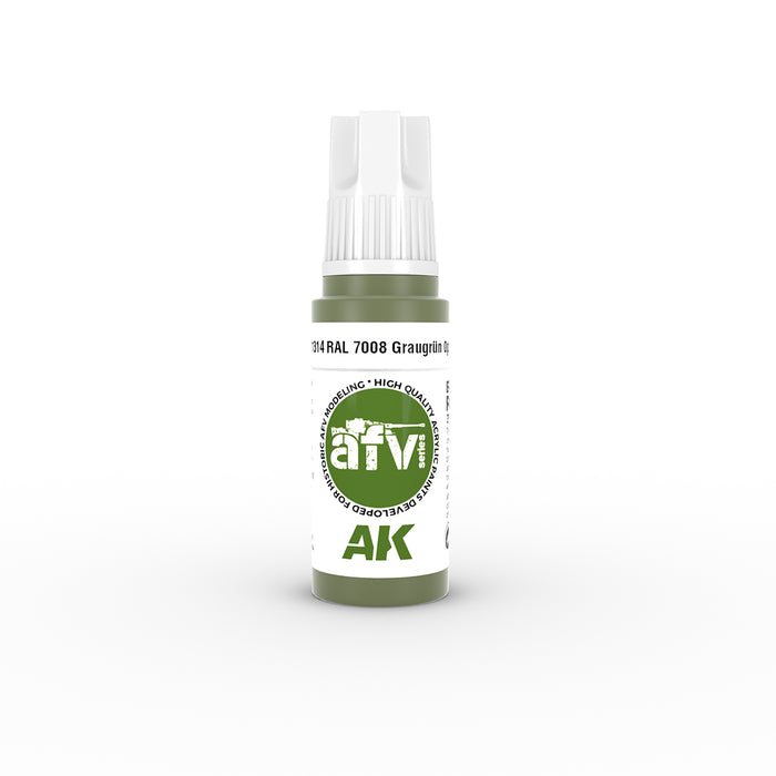 AK Interactive 11314 AFV Series: Grey Green opt 2 RAL7008 3G Acrylic Paint 17ml Bottle
