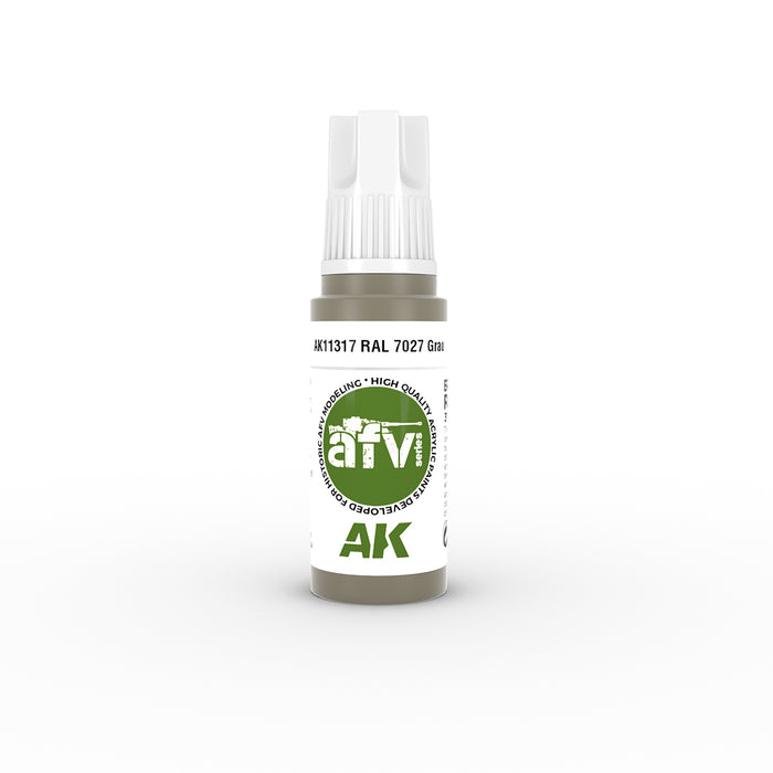 AK Interactive 11317 AFV Series: Grey RAL7027 3G Acrylic Paint 17ml Bottle