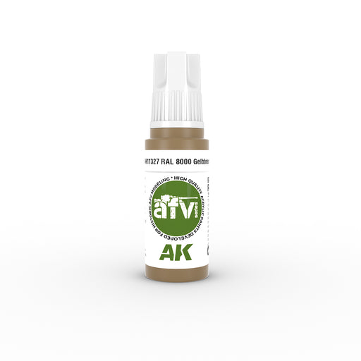 AK Interactive 11327 AFV Series: Yellow Brown RAL8000 3G Acrylic Paint 17ml Bottle