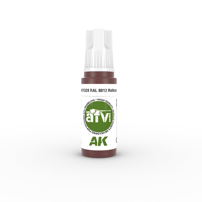 AK Interactive 11328 AFV Series: Red Brown RAL8012 3G Acrylic Paint 17ml Bottle