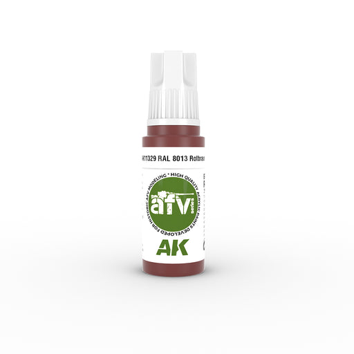 AK Interactive 11329 AFV Series: Red Brown RAL8013 3G Acrylic Paint 17ml Bottle