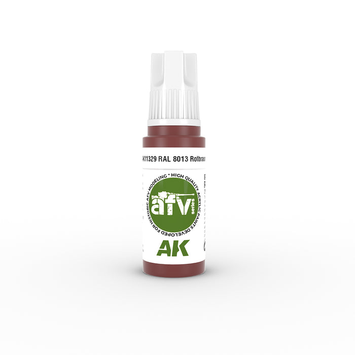 AK Interactive 11329 AFV Series: Red Brown RAL8013 3G Acrylic Paint 17ml Bottle
