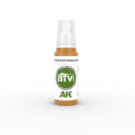 AK Interactive 11337 AFV Series: N°6 Earth Yellow FS30257 3G Acrylic Paint 17ml Bottle
