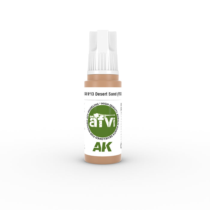AK Interactive 11340 AFV Series: N°13 Desert Sand FS30279 3G Acrylic Paint 17ml Bottle