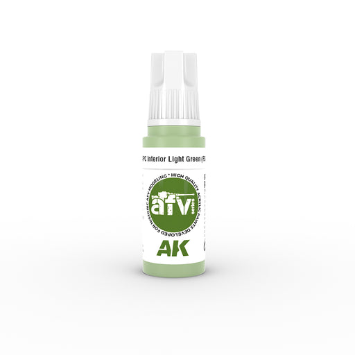AK Interactive 11345 AFV Series: APC Interior Light Green FS24533 3G Acrylic Paint 17ml Bottle