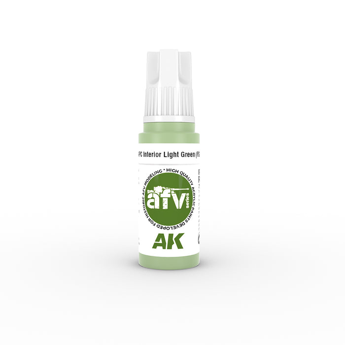 AK Interactive 11345 AFV Series: APC Interior Light Green FS24533 3G Acrylic Paint 17ml Bottle